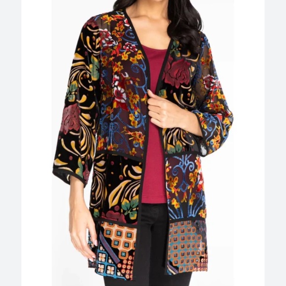 Multiples Panel Burnout Open Jacket - Picture 2 of 10